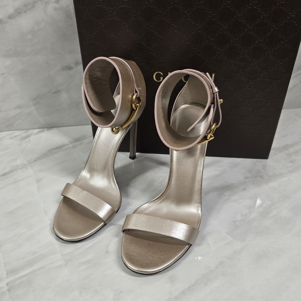 Gucci Horsebit Ankle Strap Heels